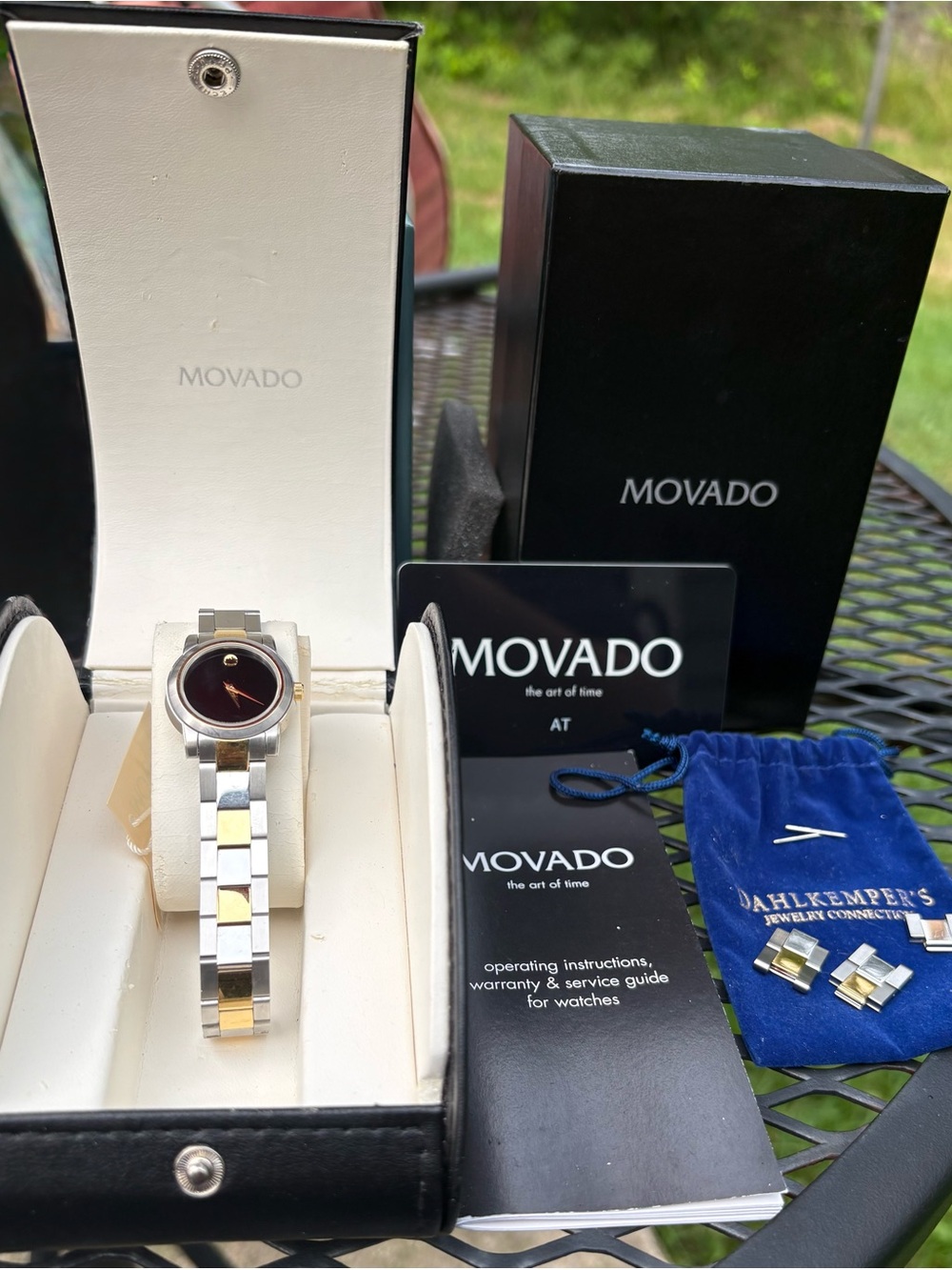 Movado Women’s Two-Tone Stainless Steel Black Dial Watch